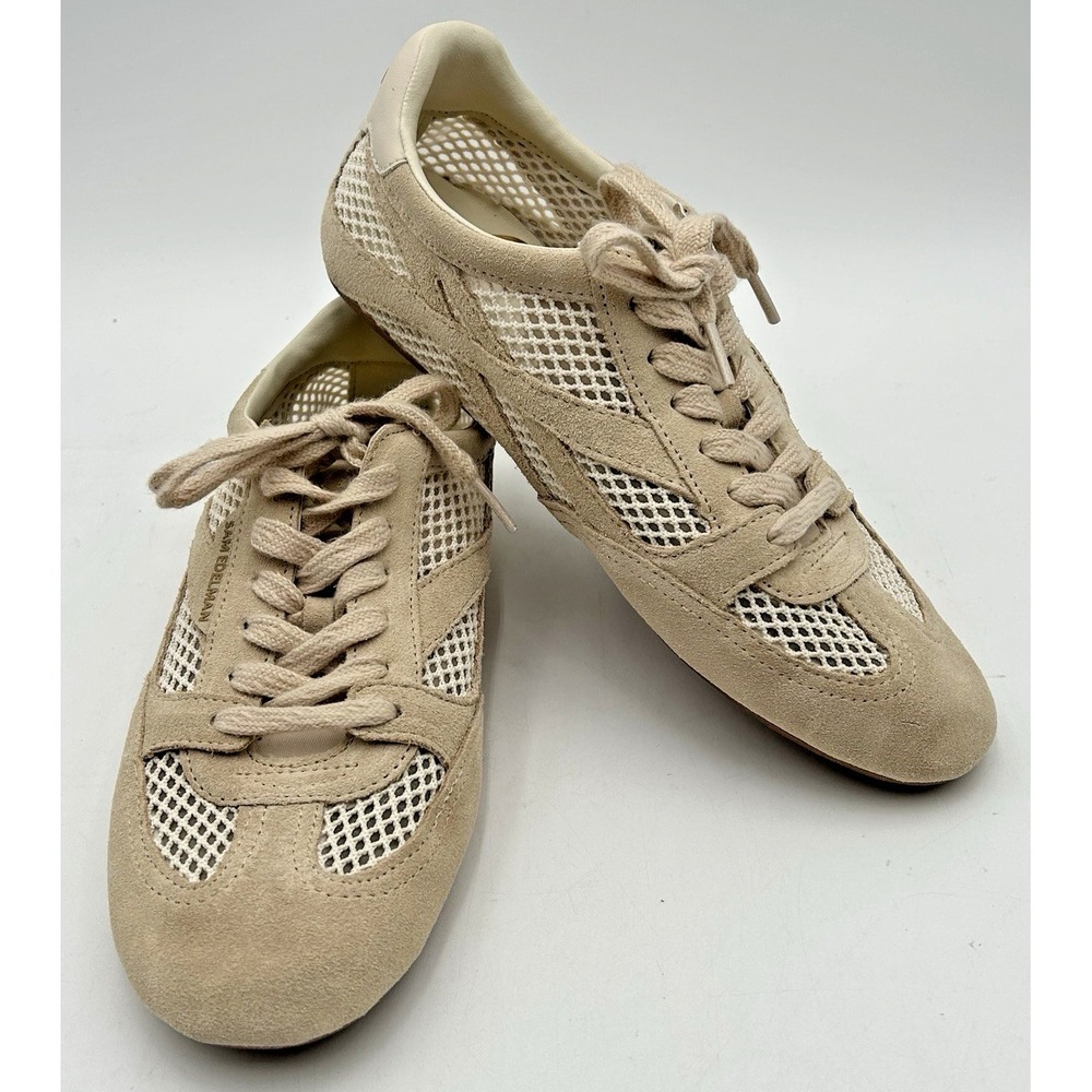 Womens Sam Edelman Tobi Lace-Up Sneakers New Ecru Modern Ivory Sz 9.5